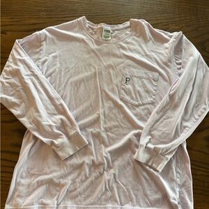 PINK Victoria's Secret Pale Lavender  Long-Sleeve Pocket Tee